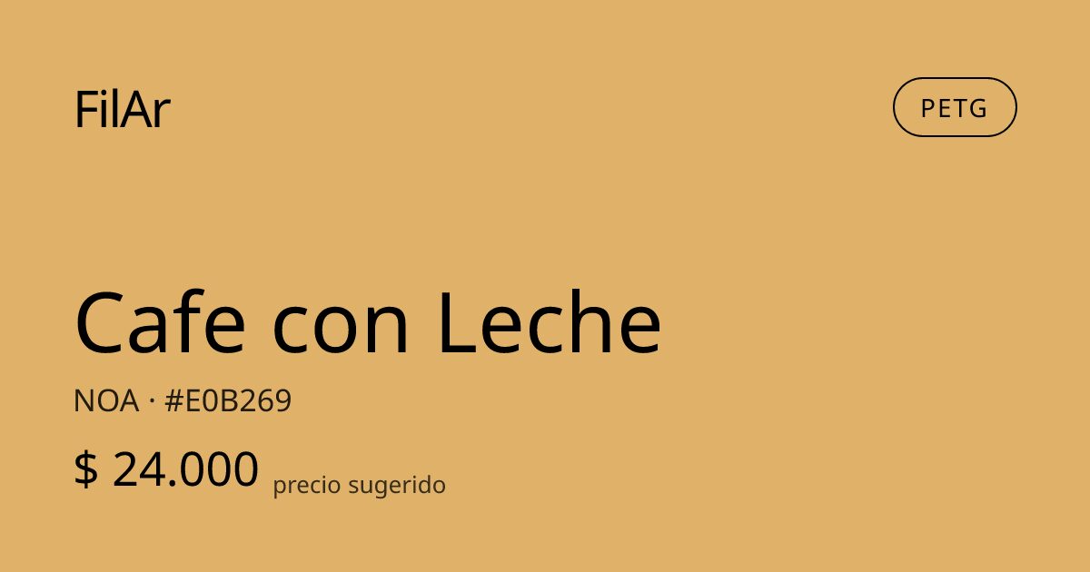 FilAr PETG Cafe con Leche 1kg