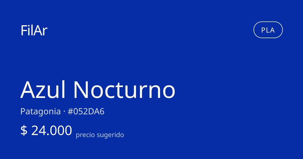 FilAr PLA Azul Nocturno 1kg