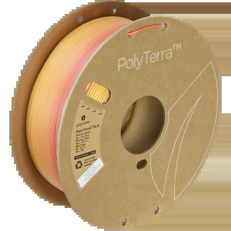 Polymaker PolyTerra PLA Fall Naranja/Rojo Lava 1kg