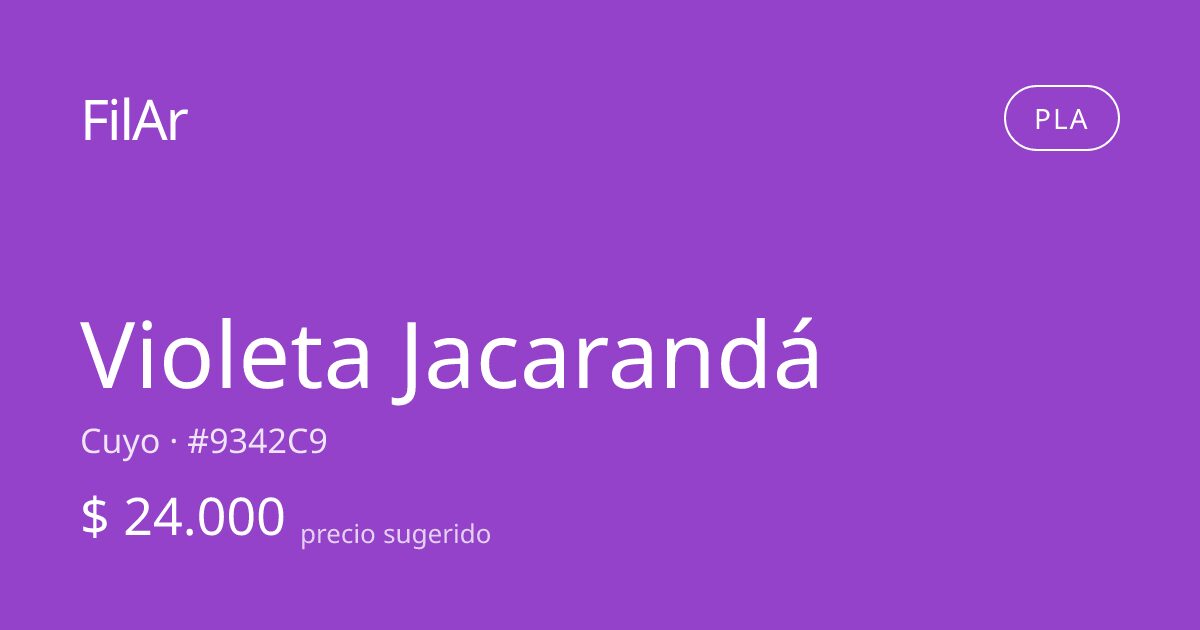 FilAr PLA Violeta Jacarandá 1kg