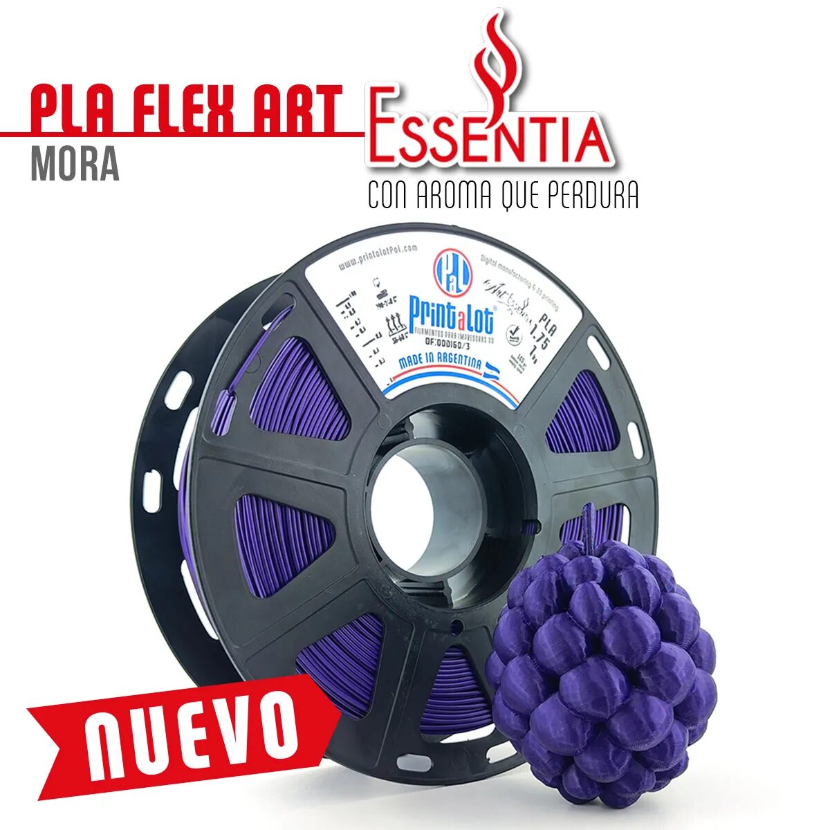 PrintaLot PLA FLEX ART Essentia Mora 1kg