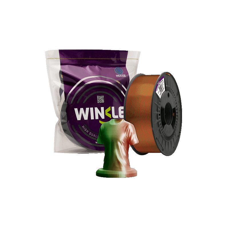 Winkle PLA Silk Tricolor Verde/Rojo 1kg