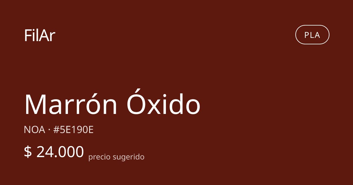 FilAr PLA Marrón Óxido 1kg