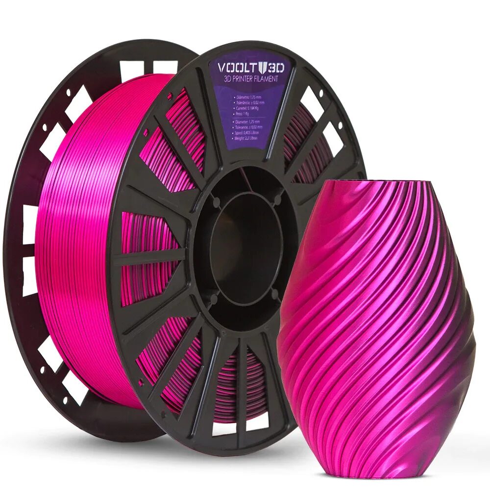 Voolt3D PLA Tri Color Dorado/Rosa/Verde 1kg