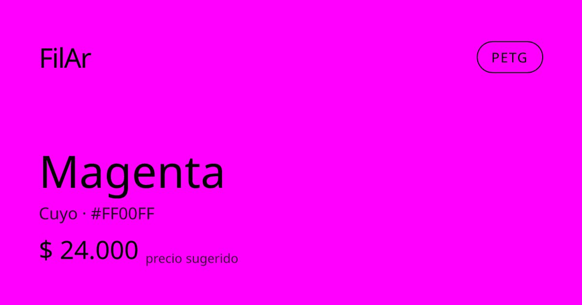 FilAr PETG Magenta 1kg