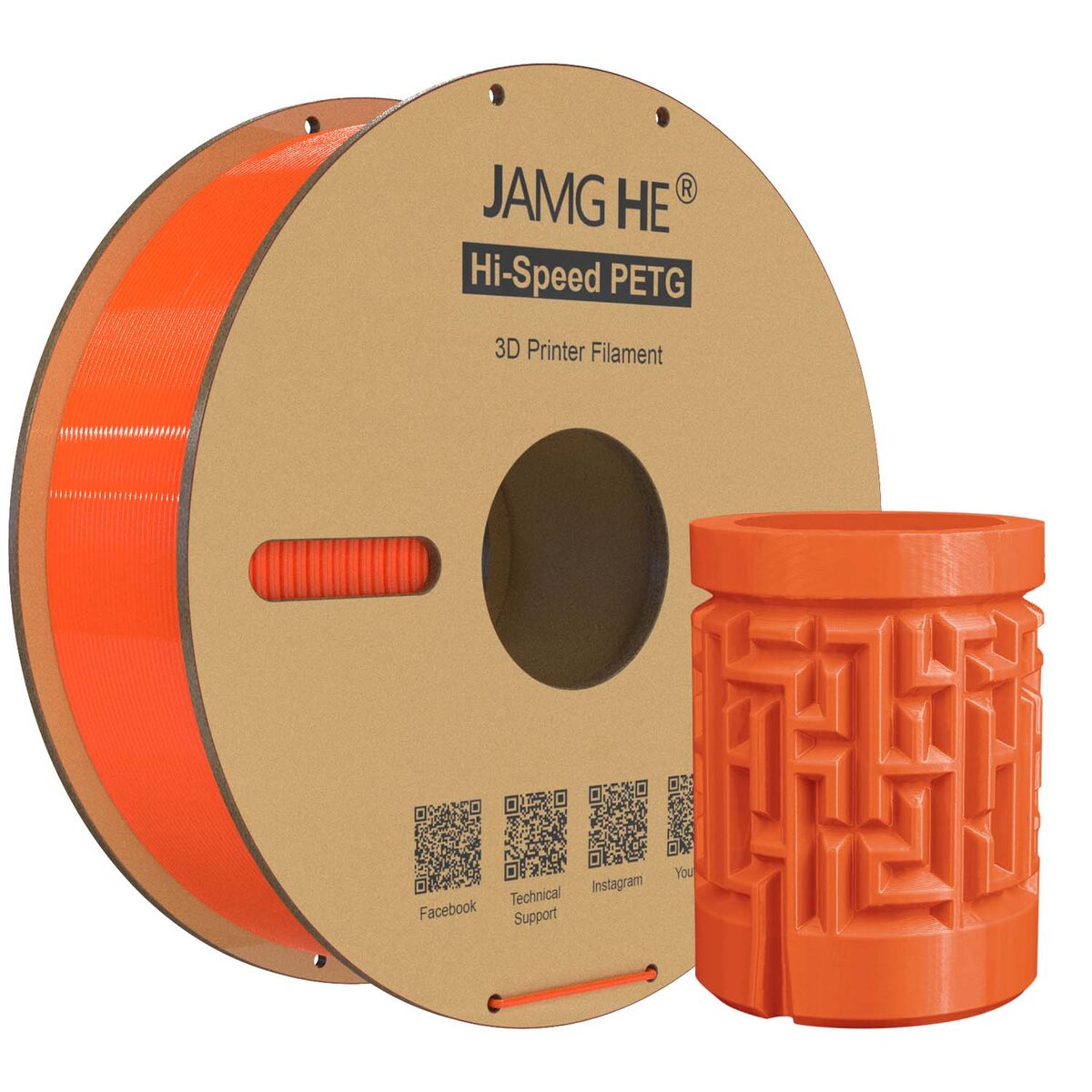 Jamghe Hi Speed PETG Naranja 1kg