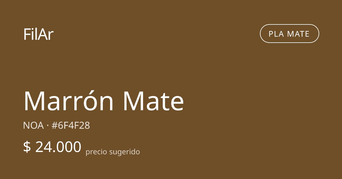 FilAr PLA Mate Marrón 1kg