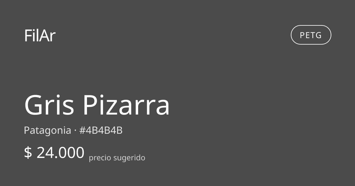 FilAr PETG Gris Pizarra 1kg