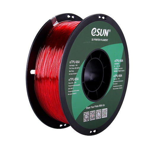 eSUN eTPU-95A Transparente Rojo 1kg